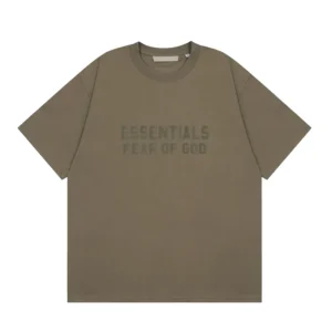 Dark Brown Fear of God ESSENTIALS T-shirt